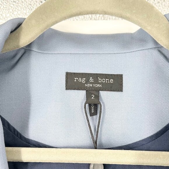 NWT Rag & Bone Charles Twill Wool Blend Blazer in Prairie Blue - Picture 5 of 7